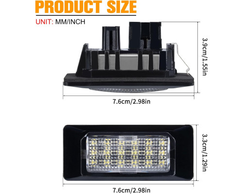 Світлодіодні ліхтарі підсвічування номерного знаку OZ-LAMPE для Audi (Комплект 2шт)