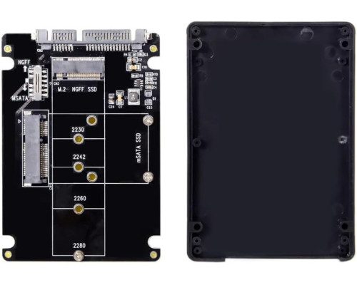 Комбінований адаптер 2 в 1 M.2 NGFF B-key & mSATA SSD на SATA 3.0