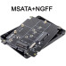 Комбінований адаптер 2 в 1 M.2 NGFF B-key & mSATA SSD на SATA 3.0