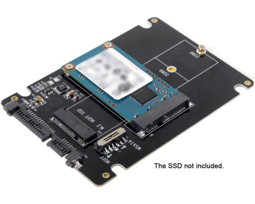 Комбінований адаптер 2 в 1 M.2 NGFF B-key & mSATA SSD на SATA 3.0