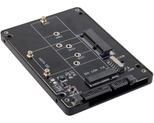 Комбінований адаптер 2 в 1 M.2 NGFF B-key & mSATA SSD на SATA 3.0