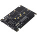 Комбінований адаптер 2 в 1 M.2 NGFF B-key & mSATA SSD на SATA 3.0