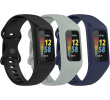 Комплект із 3 м'яких браслетів Gheper сумісних з Fitbit Charge 6, 5, 4, 3/3SE