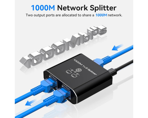 Розгалужувач Ethernet VEDINDUST 1000 Мбіт/с, 2 порти