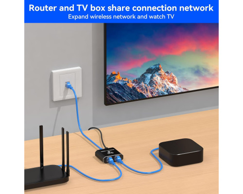 Розгалужувач Ethernet VEDINDUST 1000 Мбіт/с, 2 порти