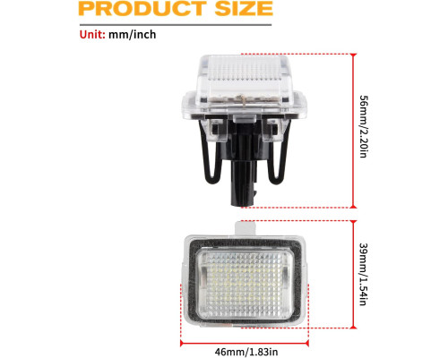 Світлодіодне підсвічування номерного знаку OZ-LAMPE для Mercedes-Benz (Комплект 2шт)