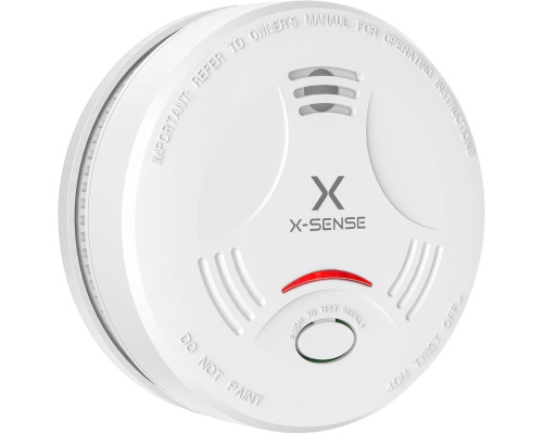 Детектор диму X-Sense зі світлодіодним індикатором та кнопкою вимкнення звуку