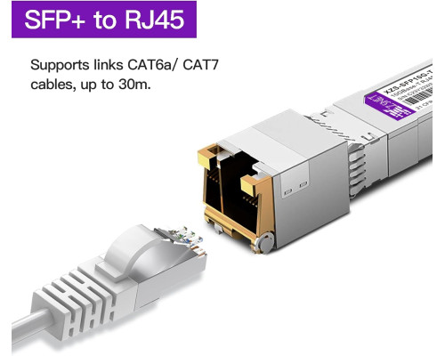 Приймач-передавач 10GBASE-T SFP+ XZSNET