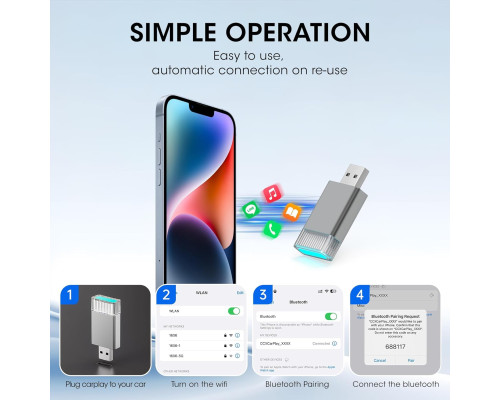 Бездротовий адаптер FEisca Carplay