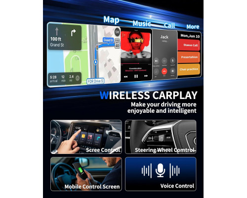 Бездротовий адаптер CarPlay 2-в-1 Android Auto 2025