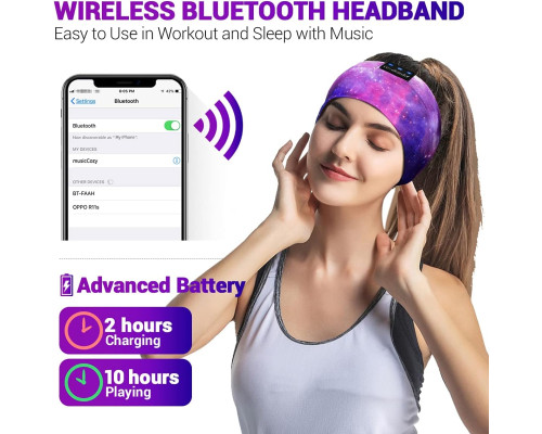 Навушники з пов'язкою на голову для сну Bluetooth