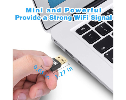 Двохдіапазонний USB-адаптер WiFi 600 Мбіт/с для ПК Mini