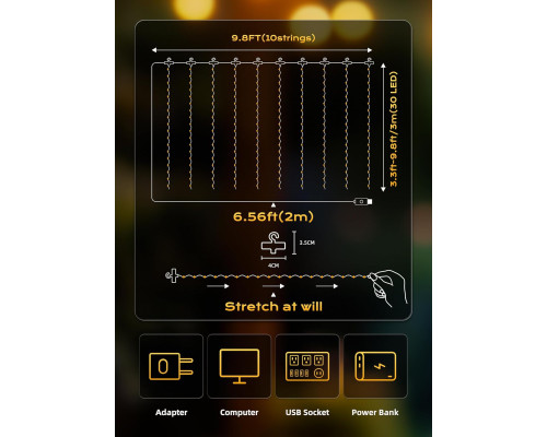 Гірлянда Brightown 300 LED Fairy для фіранок