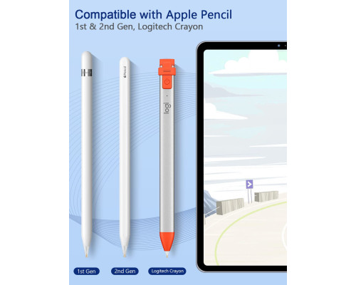 Набір з 4 повністю прозорих змінних наконечників для Apple Pencil 1-го/2-го покоління MEKO