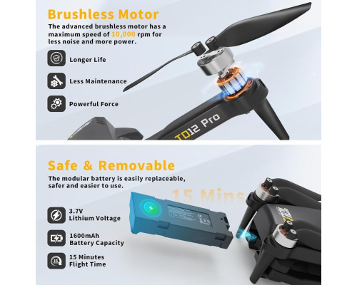Дрон/квадрокоптер Toladrone TD12Pro з камерою 1080P