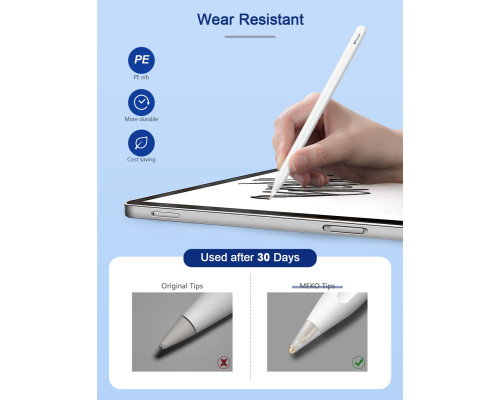 Набір з 4 повністю прозорих змінних наконечників для Apple Pencil 1-го/2-го покоління MEKO