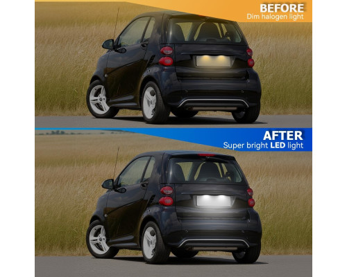 Світлодіодні ліхтарі підсвічування номерного знаку NSLUMO сумісні з Mercedes Smart (Комплект 2шт)