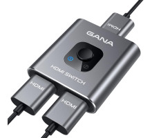 Перемикач HDMI GANA 4K 2в1 для мультимедійних пристроїв