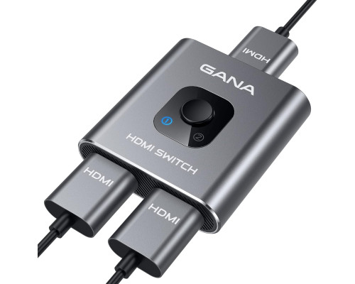 Перемикач HDMI GANA 4K 2в1 для мультимедійних пристроїв