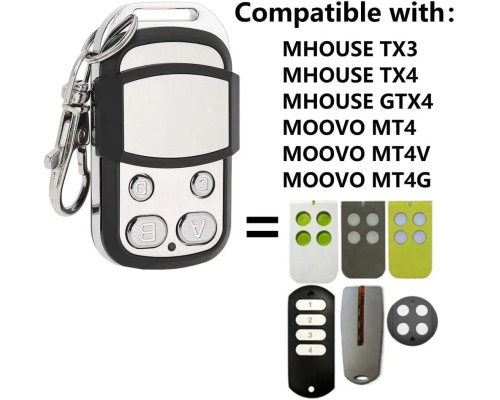 Пульт дистанційного керування, сумісний з Mhouse TX3 TX4 GTX4 та MOOVO MT4 MT4V MT4G, датчиком руху гаражних воріт