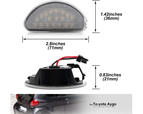 Світлодіодне підсвічування номерного знаку Toyota Aygo 2005-2014 MK I (AB10) 81270-0H010