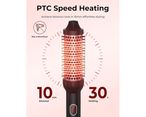 Термощітка керамічна Atopskins 38 мм з подвійним нагрівом PTC і LCD-екраном