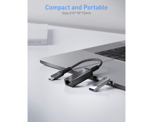 Адаптер Maxonar USB C - Ethernet