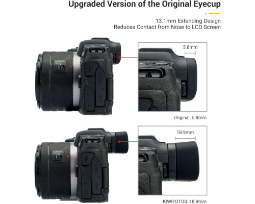 Подовжений наочник камери KIWIFOTOS для Canon EOS R8 RP