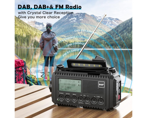 Радіоприймач Crankradio DAB/FM з акумулятором 5000 мАг