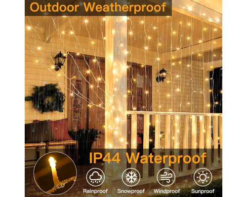 Гірлянда Ollny Curtain Lights для приміщень із 8 режимами