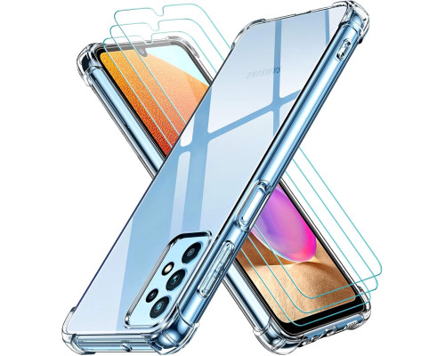 Прозорий чохол для Samsung Galaxy A32 4G + 3 захисні скла