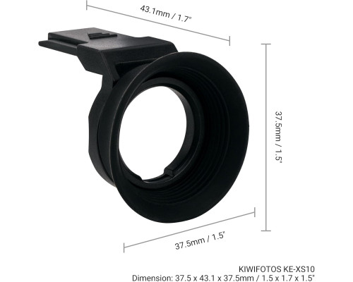 Силіконовий подовжений наглазник Kiwifotos для бездзеркальної камери Fuji Fujifilm X-S20 X200 X200