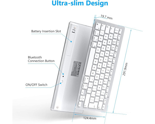Бездротова клавіатура OMOTON для Mac