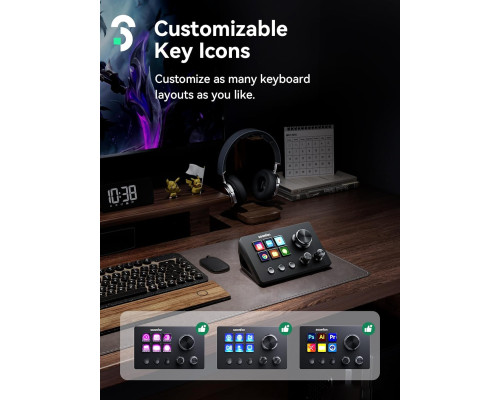 Дека керування потоком із 6 налаштовуваними макроклавішами SOOMFON Stream Controller SE