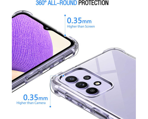 Прозорий чохол для Samsung Galaxy A32 5G + 3 захисних скла