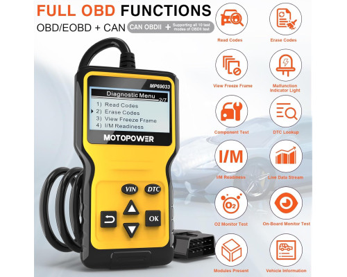 Автомобільний сканер MOTOPOWER MP69033 OBD2