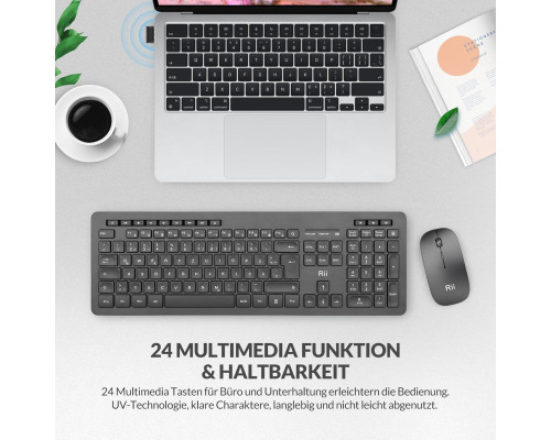 Комплект клавіатури та миші Rii Wireless