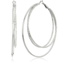 Срібні сережки-кільця Guess