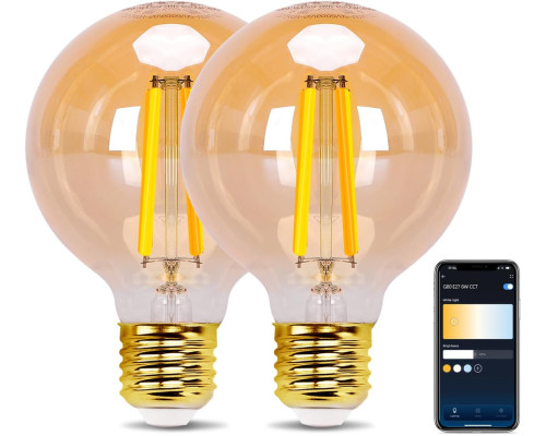 Лампа Aigostar Alexa Vintage Filament Connected, E27 G80 6W Smart