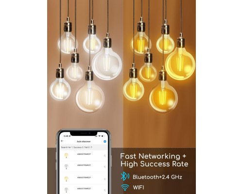 Лампа Aigostar Alexa Vintage Filament Connected, E27 G80 6W Smart