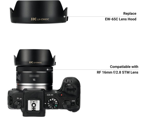 Бленда об'єктива для Canon RF 16mm F2.8 STM на камері EOS R5 II R6 II R8 R1 R3 RP R