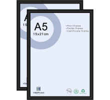 Набір чорних фоторамок A5/21x15 см