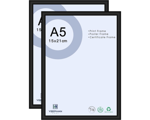 Набір чорних фоторамок A5/21x15 см