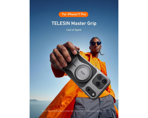 Комплект чохла та тримача для телефону Telesin Master Grip Kit для iPhone 17 Pro