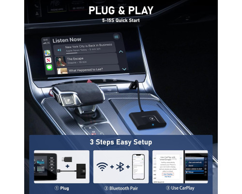 Бездротовий адаптер Sixriver CarPlay 2024