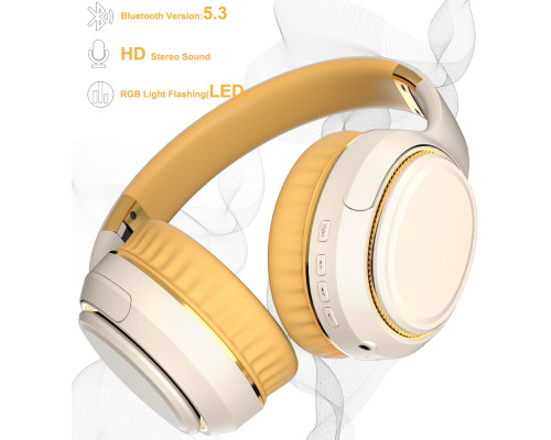 Накладні Bluetooth-навушники ESoundvol LED