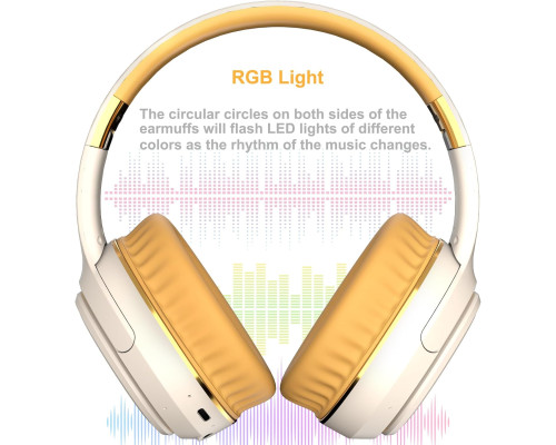 Накладні Bluetooth-навушники ESoundvol LED
