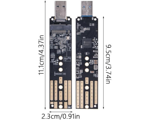 Корпус для жорсткого диску NVME SATA 2242/2260/2280