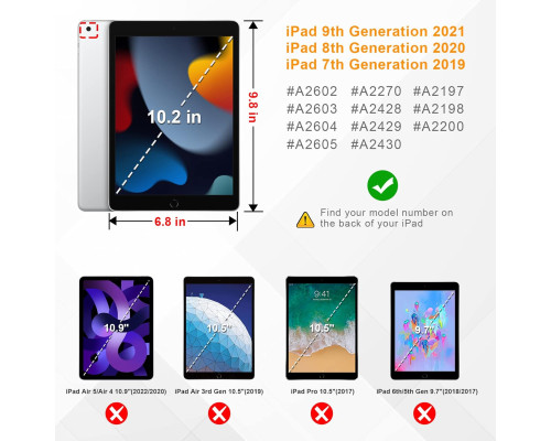 Чохол FINTIE SlimShell для iPad 9-го/8-го/7-го покоління