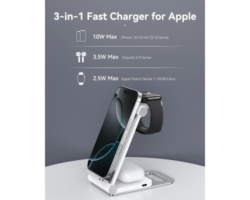 Бездротова зарядна станція 3-в-1 для iPhone
